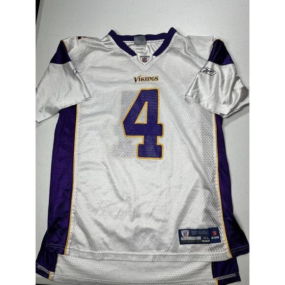 Minnesota Viking Reebok On Field Farve Jersey #4 Youth XL? - Picture 1 of 6